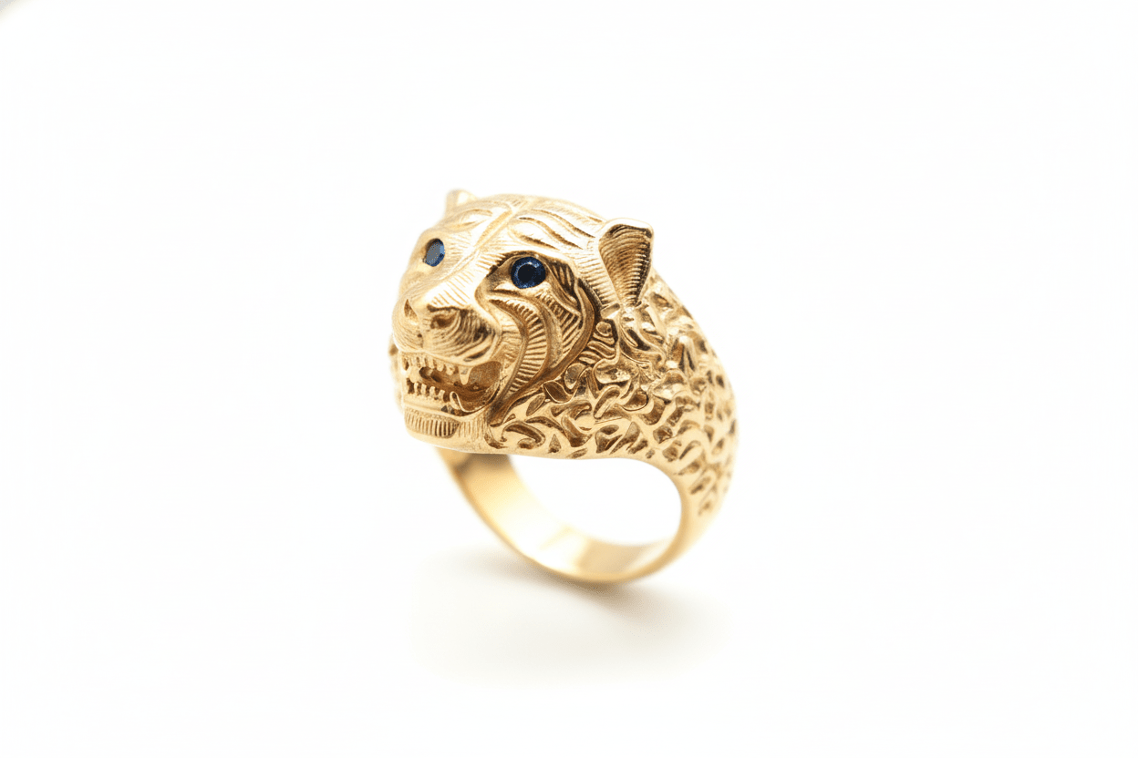 Bague lion D1 10k