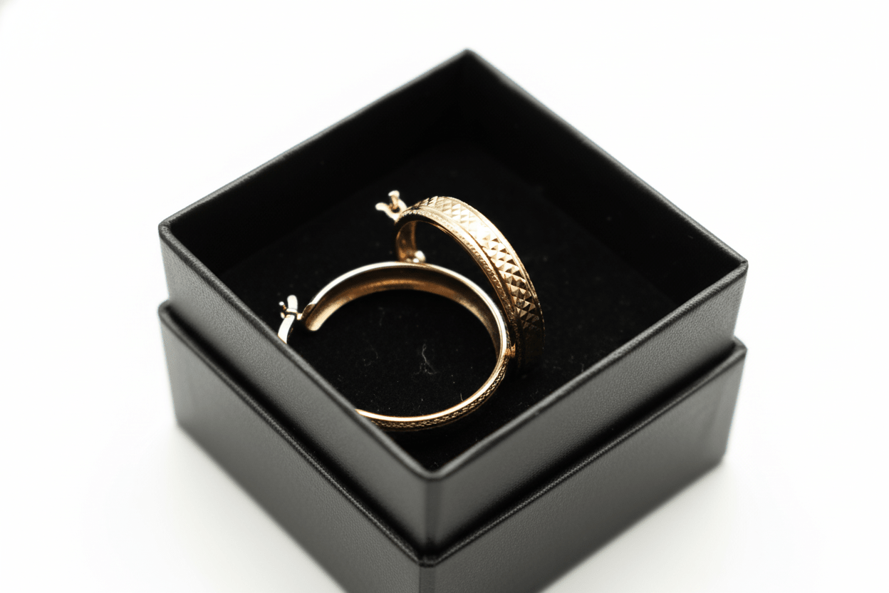 Boucles d'oreilles Round D1 en or 10K