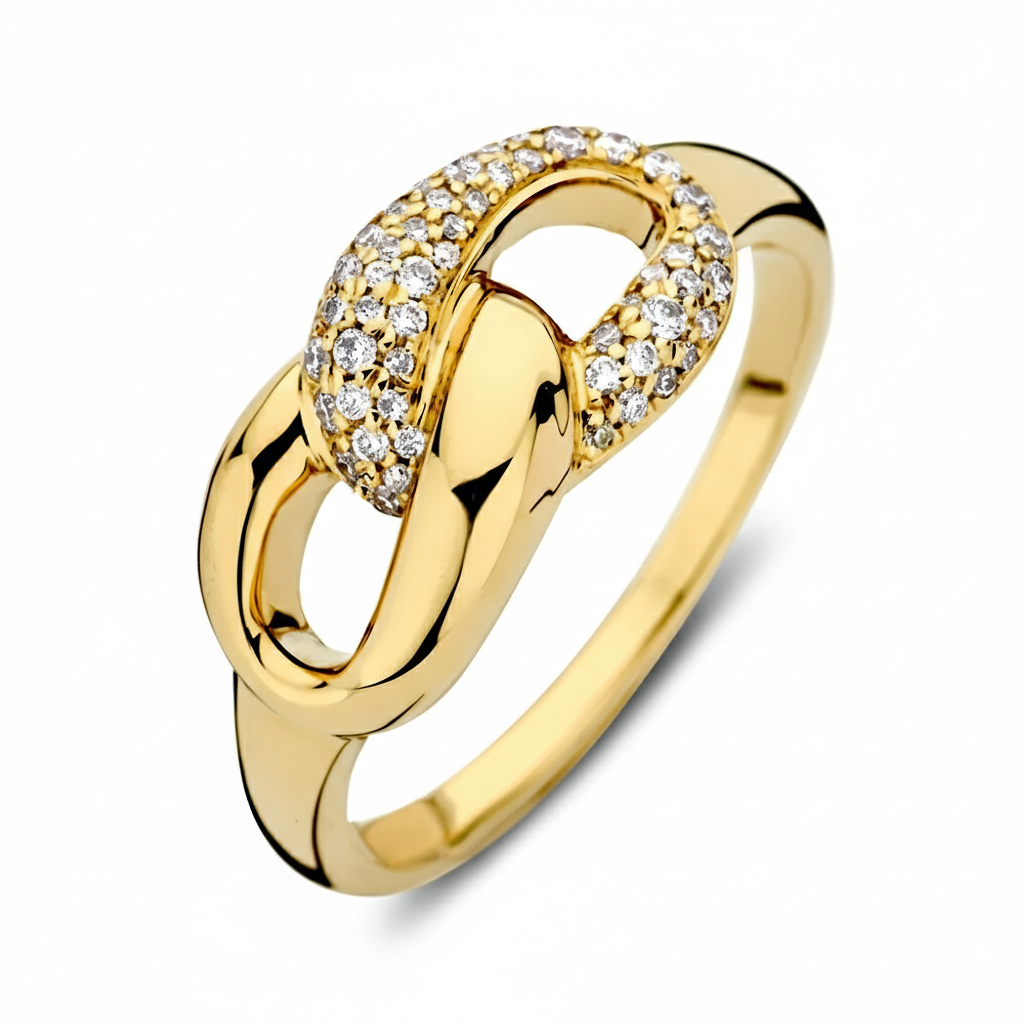 Diamond Intertwined Ring
