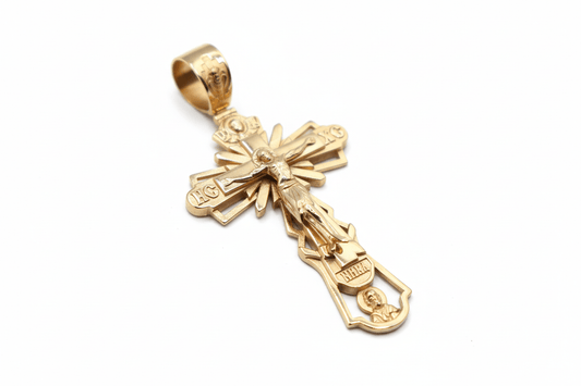 10k Yellow Gold jesus cross