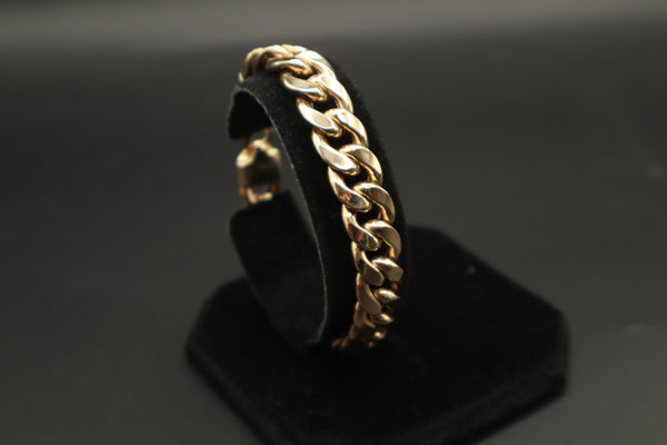 11.5mm Gold cuban bracelet 10k gold