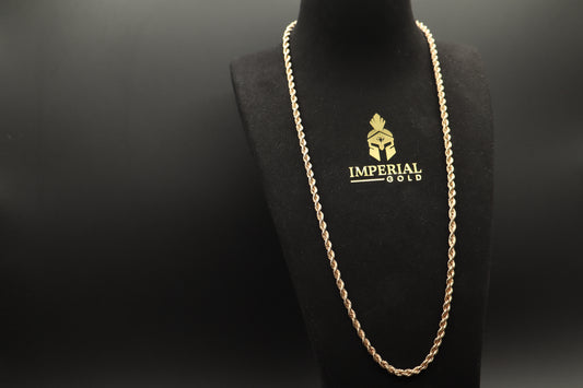 Rope gold chain 10K 4MM