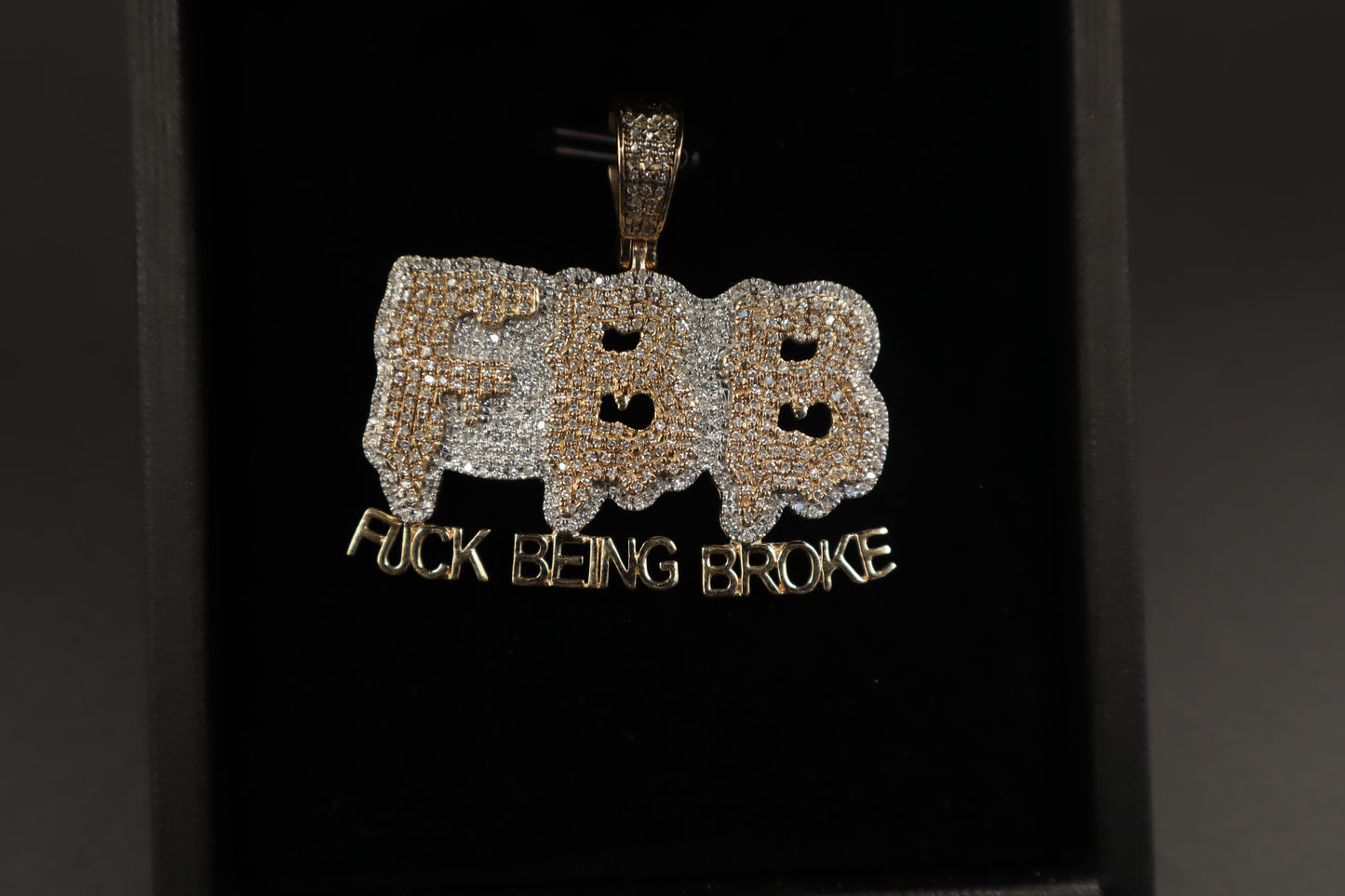 10K Gold Diamond FBB Pendant
