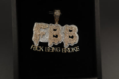 10K Gold Diamond FBB Pendant