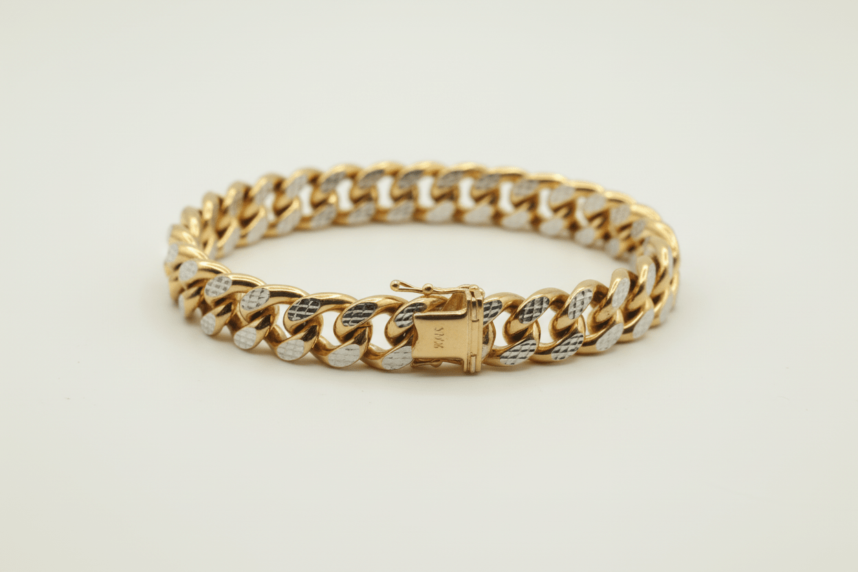 Bracelet Cuban Diamond cut 11MM