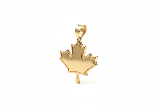 Maple leaf canada 10k gold