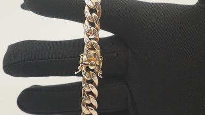 Bracelet Cuban Diamond cut 10MM