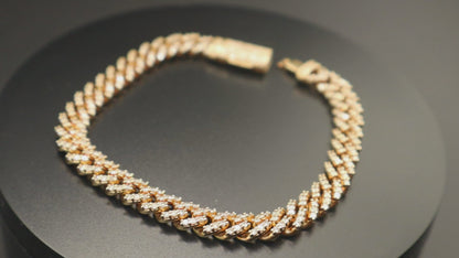 8mm Cuban Diamond Bracelet