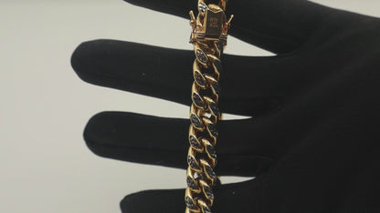 Bracelet Cuban Diamond cut 11MM