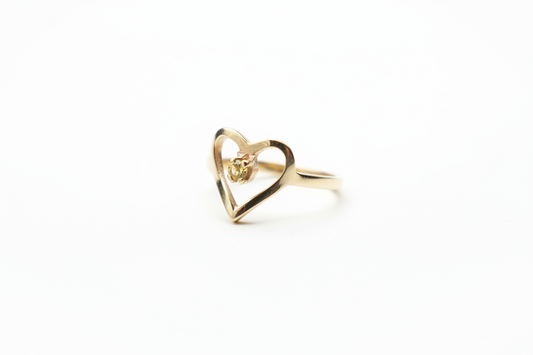 Bague Heart D2 en or 10K