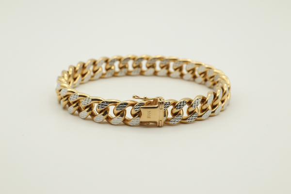 Bracelet Cuban Diamond cut 11MM