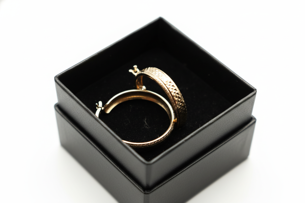 Boucles d'oreilles Round D1 en or 10K