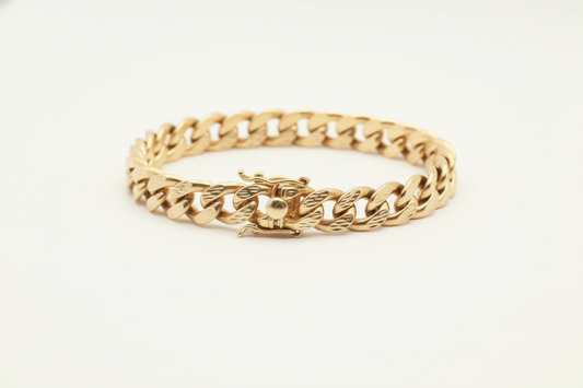 Bracelet Cuban Diamond cut 10MM